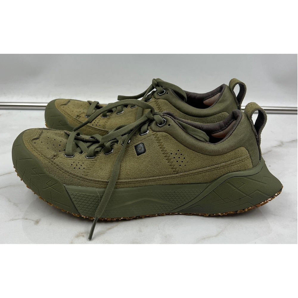 Deckers X Lab Sugarcane Shoes Womens Olive Green Suede Sneakers Size 7 - Picture 2 of 12